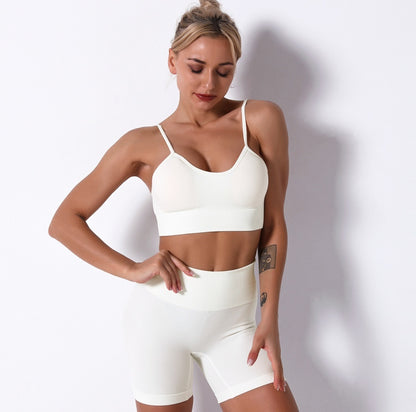 Nylon Yoga Pants Short Set