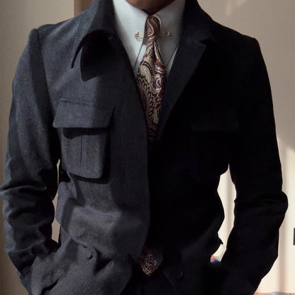 Retro Brushed Warm Mid-Length Coat