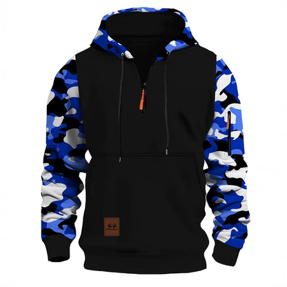 Fashion Camouflage American Vintage Zipper Sweater