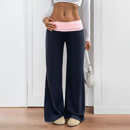 Low Waist Casual Wide-Leg Pants