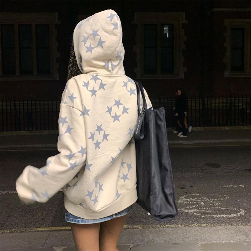 Stars Zip-Up Cardigan Jacket